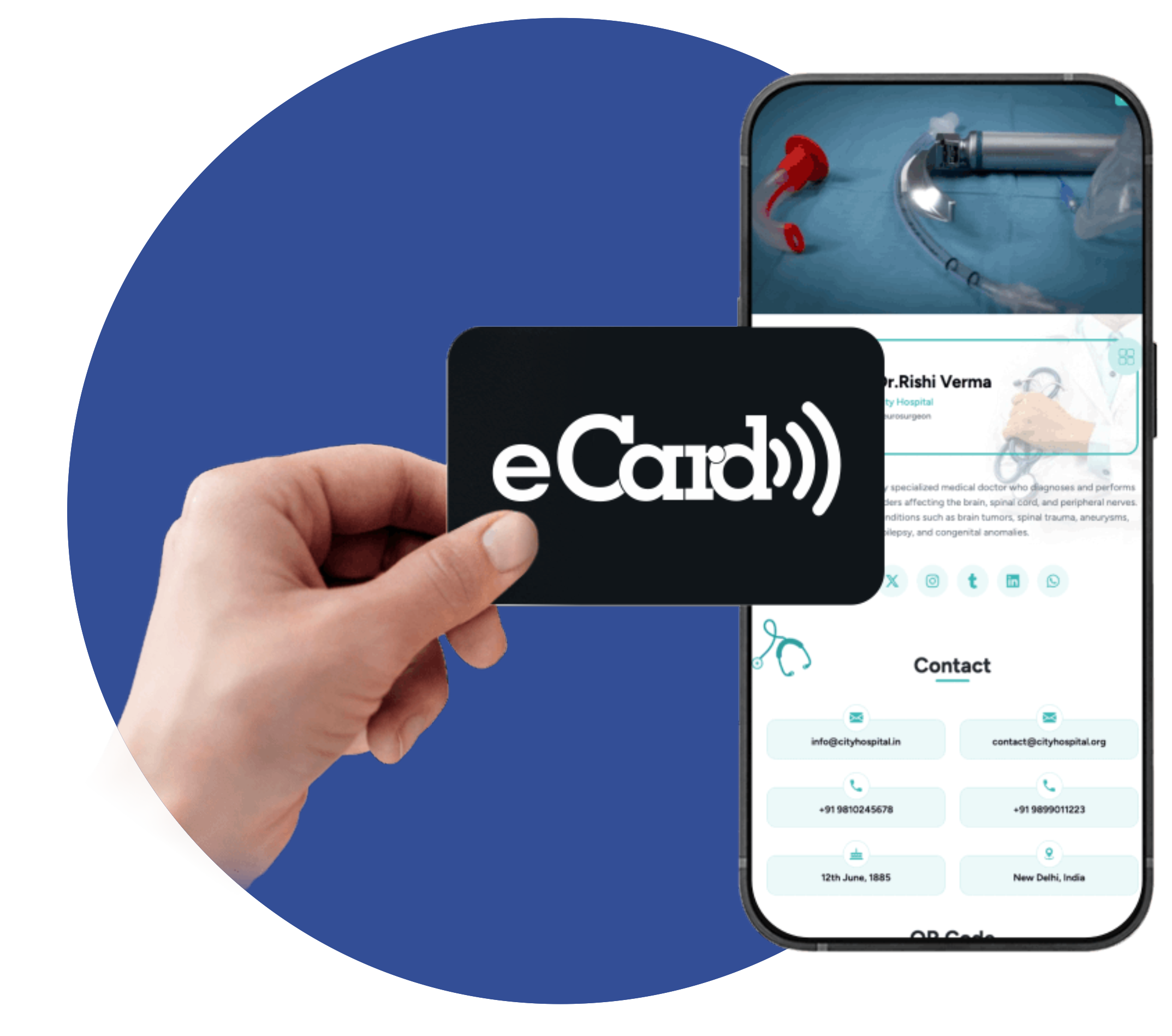 Digital vCard Illustration