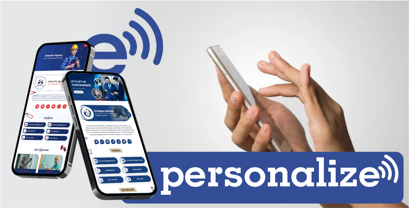 Cartão de negócios inteligente.